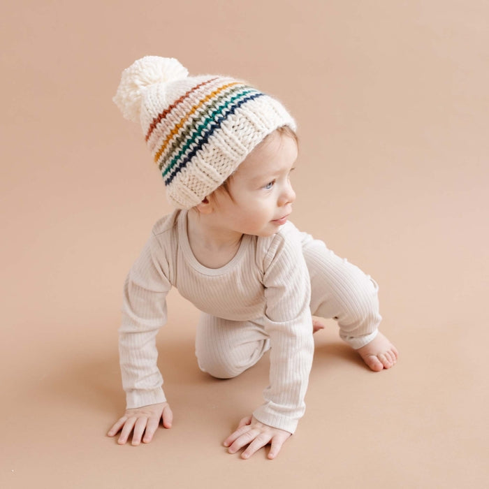 Rainbow Stripe Hat - Retro