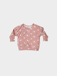 Drop-Shoulder Sweatshirt - Rose Sunburst