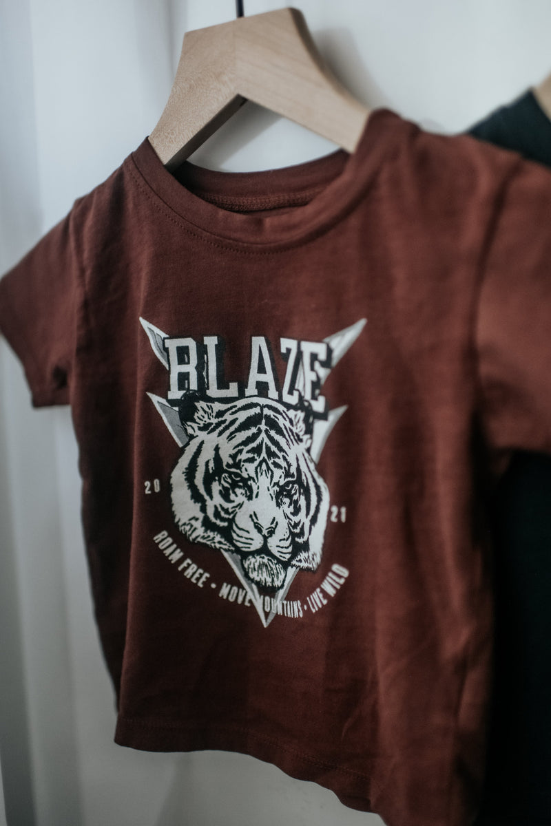 Legacy Tee - Brave Tiger Tee in Raisin