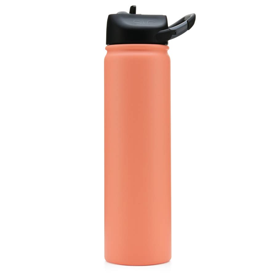 SIC Cups 27oz matte coral cup against white backdrop