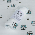 Love Mom Blue Kombi swaddle