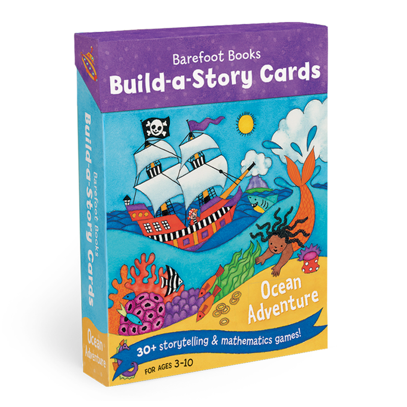 Barefoot book build a story cards ocean adventure against white backdrop