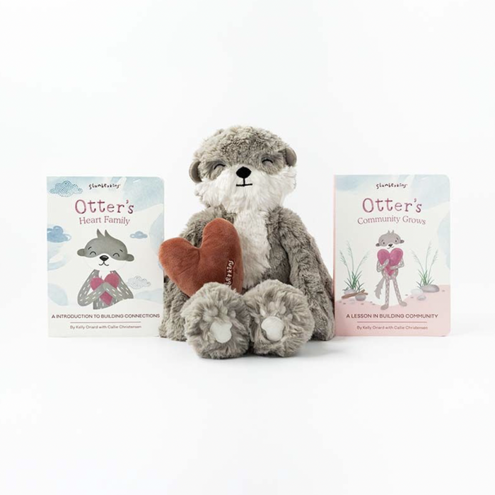 Slumbkins otter kin 2 book bundle against white backdrop