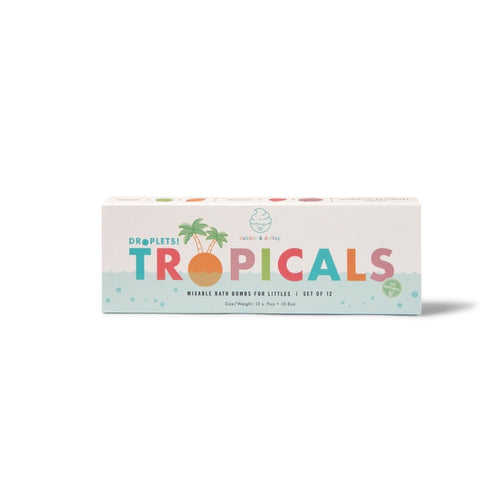 Dabble & Dollop Tropical bath bombs against white backdrop