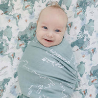 World Map/Someday Oh-So-Soft Muslin Swaddle Blanket Set