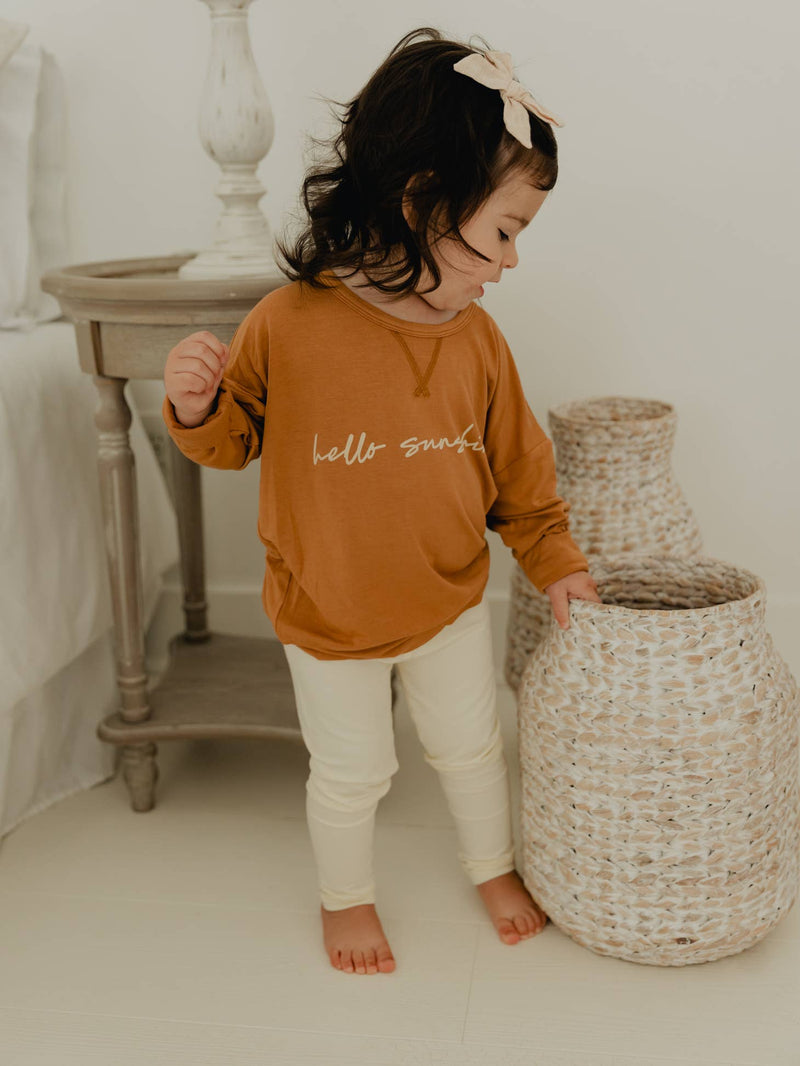 Drop-Shoulder Sweatshirt - Hello Sunshine