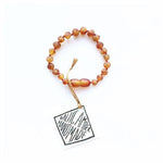 CanyonLeaf Cognac anklet against white backdrop