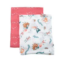 Mermaid & Bubbles Oh-So-Soft Muslin Swaddle Blanket Set