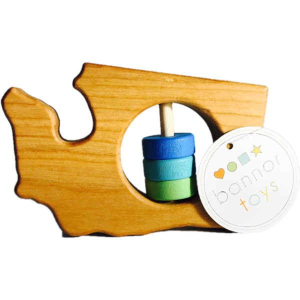 Washington State "4005 New Farm" Rattle - Blue & Green