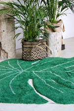 Washable Monstera Leaf Rug