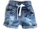 Distressed Denim Shorts