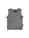 Ribbed Tank - Charcoal