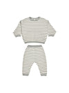 Waffle Sweat Set - Sky Stripe