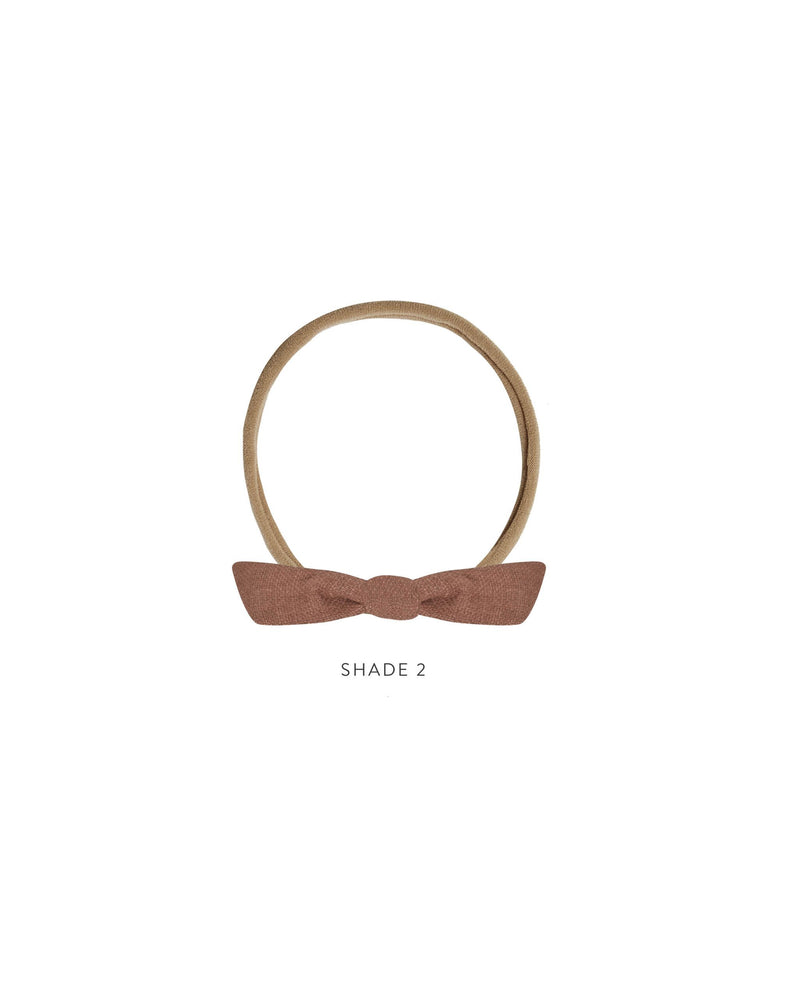 Rylee + Cru Mocha Shade 2 little knot headband against white backdrop