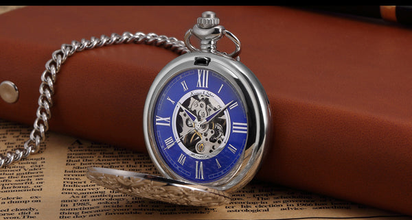 blue pocket watch