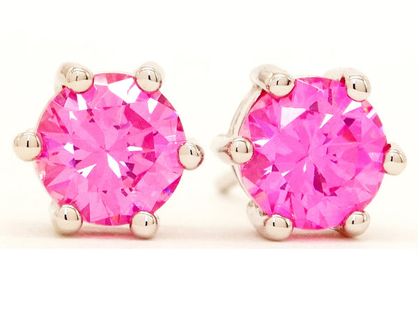 pink stud earrings