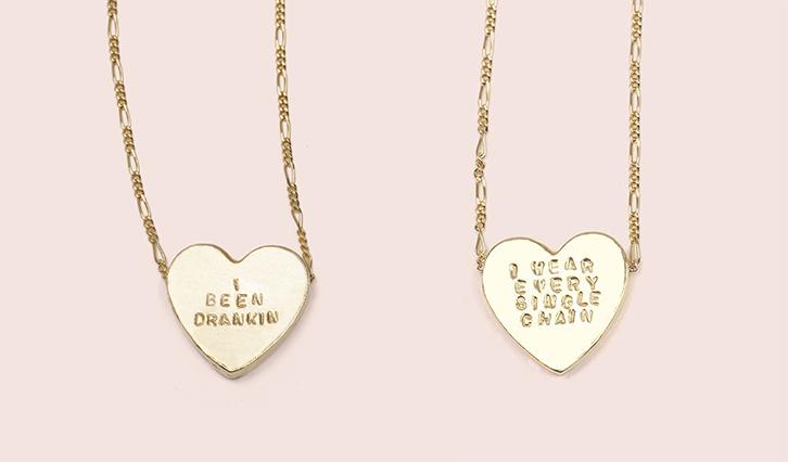 Erica Weiner's heart necklaces