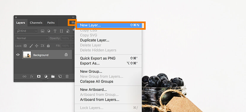 New layer fly out menu