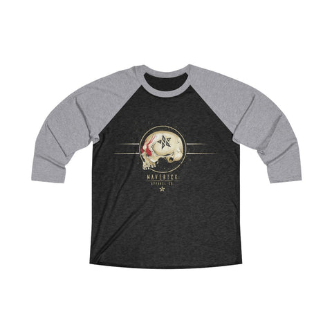 MAVERICK ROCK SKULL 3/4 RAGLAN TEE