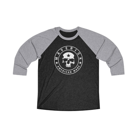 MAVERICK SKULL BADGE 3/4 RAGLAN TEE