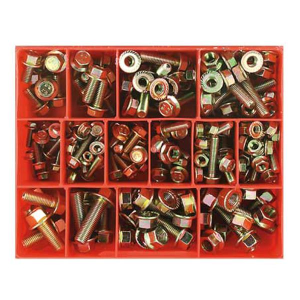 Champion 202pc Flange Head Metric Bolt And Nut Assortment Assortments Tool Factory 