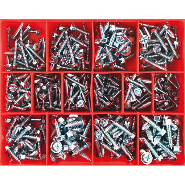 350pc Hex Head Self Tapping Screw Assortment Assortments Screws Tool Factory 