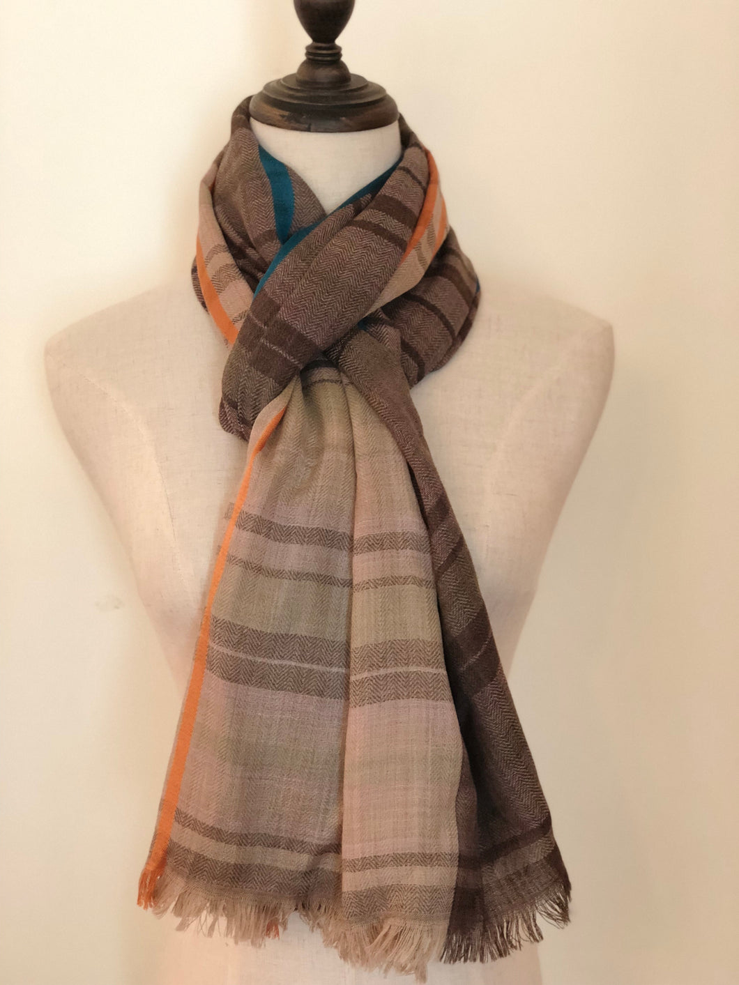 Yarn-Dyed Stripes | Beige & Brown