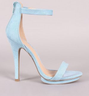 light blue heels with ankle strap