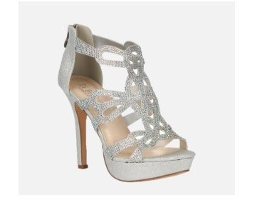 silver platform heels