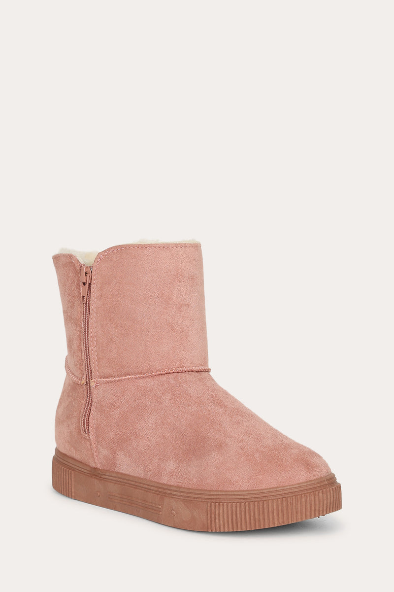 Bamboo Cozette-04 Pink Short Boot with 