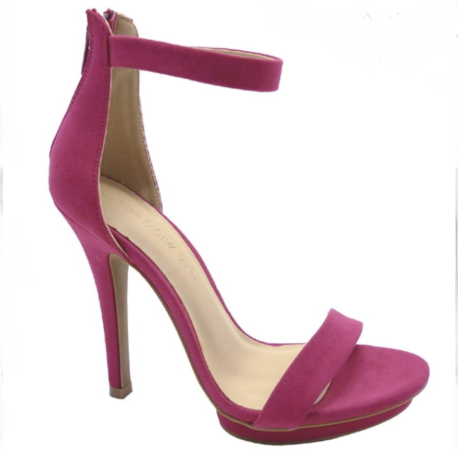 magenta heeled sandals