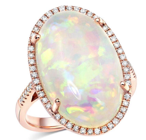 Rose Gold Opal Engagement Ring