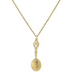 14K GOLD DIPPED PENDANT LOCKET NECKLACE 