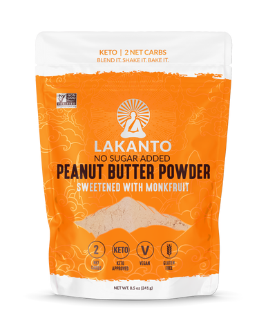 Lakanto No Sugar Added Peanut Butter Powder Sweetened with Monk Fruit