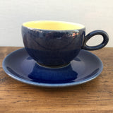 Denby Cottage Blue Tea Cups & Saucers