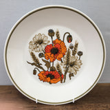 J & G Meakin Poppy Wide Rimmed Dinner Plate