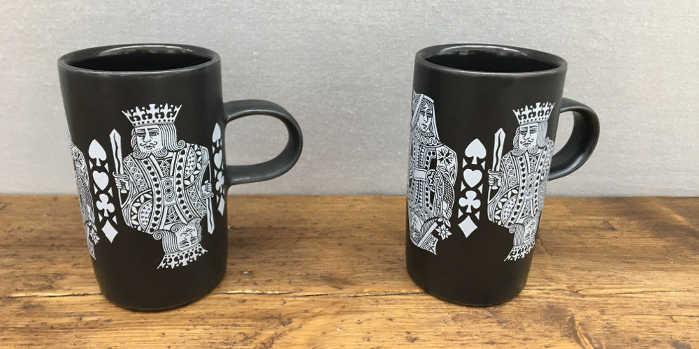 Purbeck Pottery King and Queen Mugs