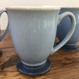 Denby Pottery Blue Jetty Footed Mugs