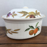 Royal Worcester Evesham (Brown Trim) Oval Casserole