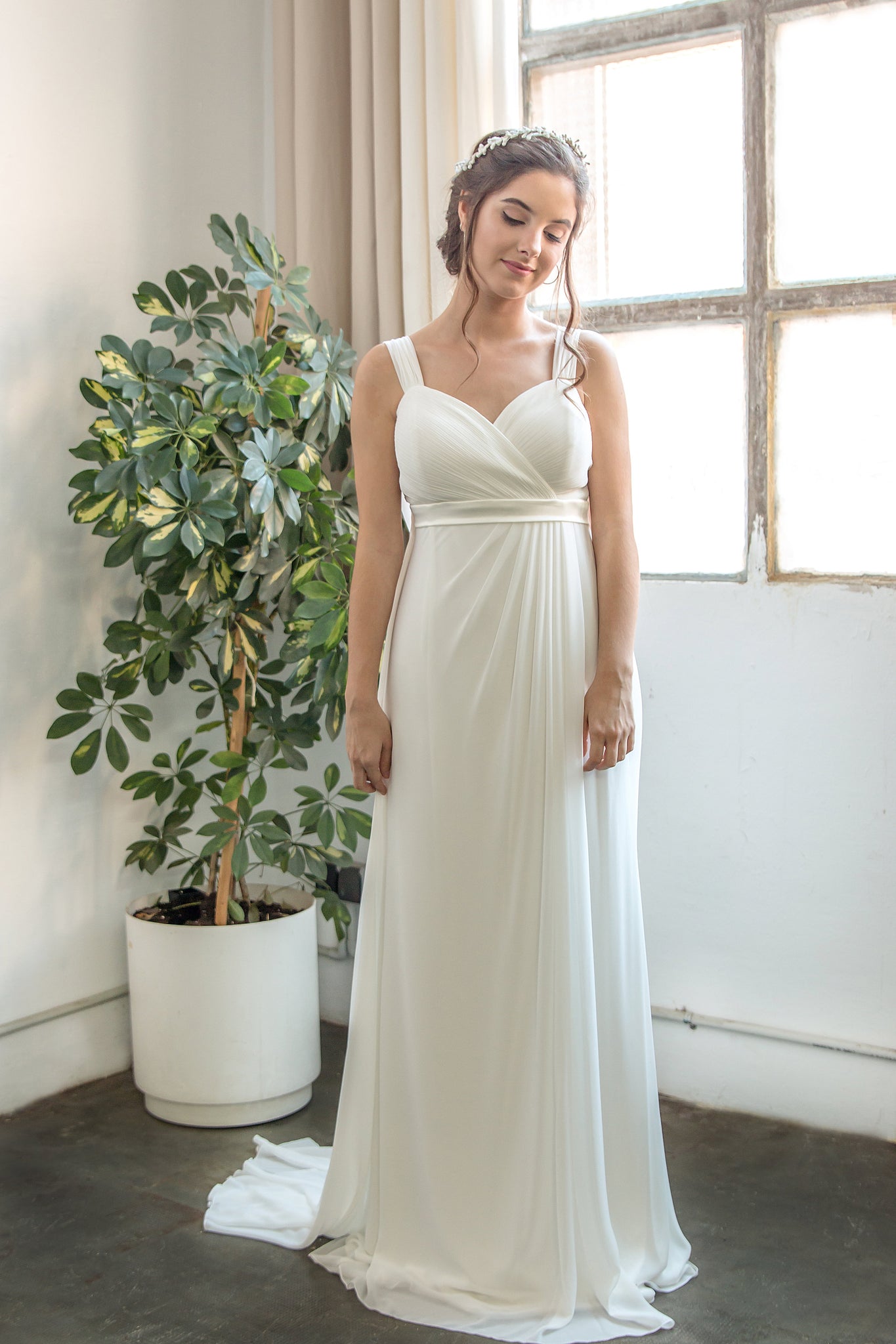 Vestido de novia estilo griego en Colada Barcelona