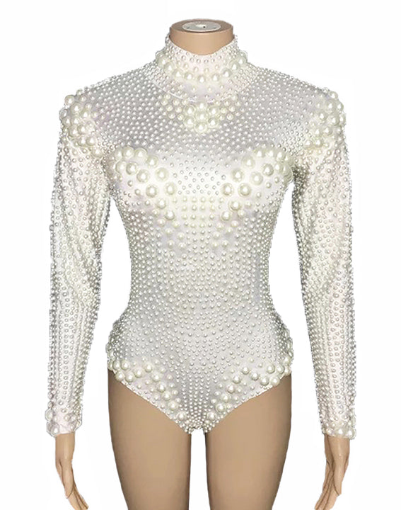 white leotard dance costume