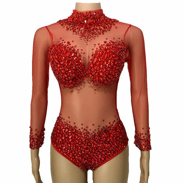 red leotard dance costume