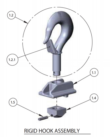 Lodestar Hoist Part - Rigid Upper Hook Lug Pin (983763)