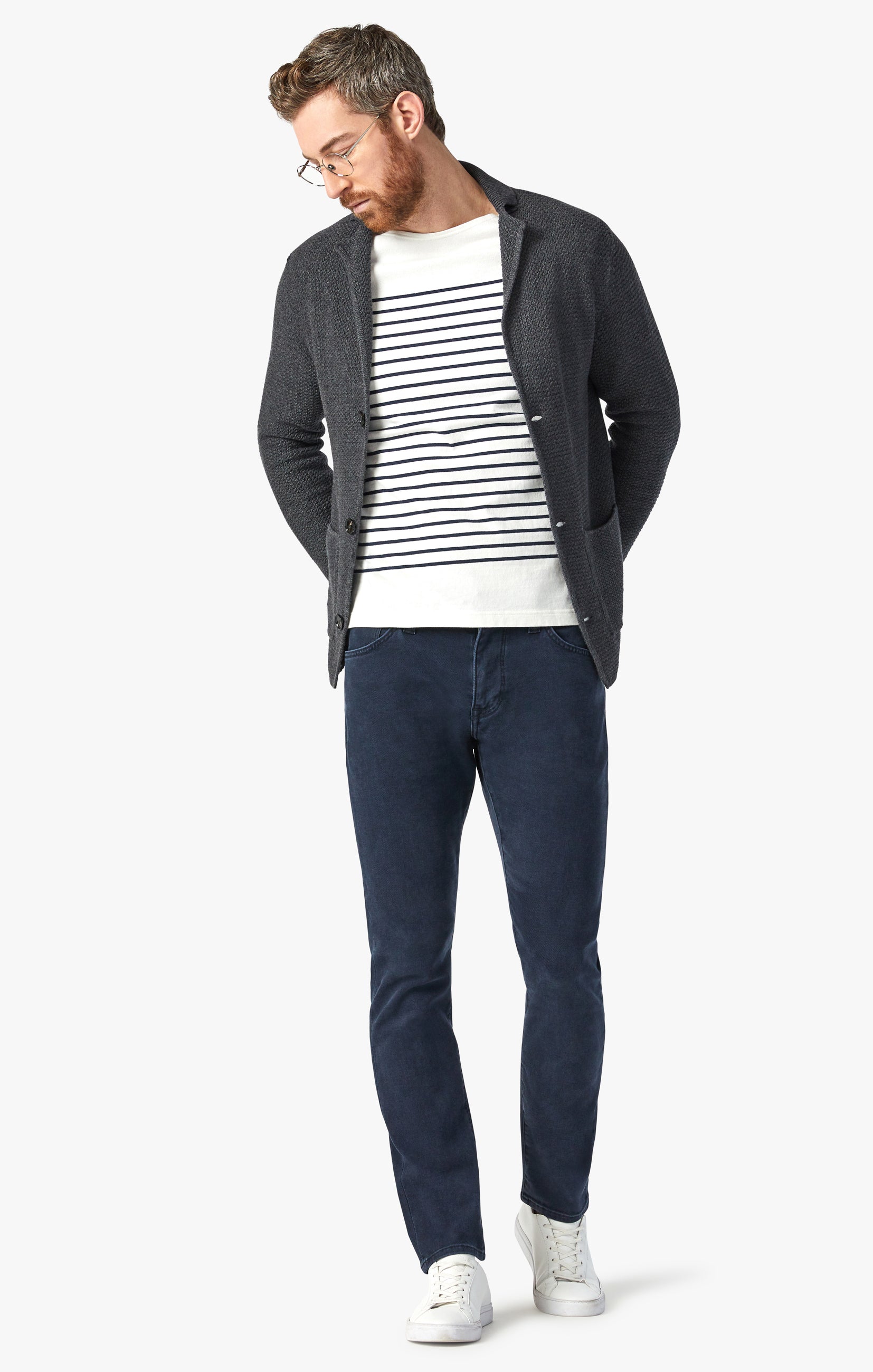 Calm Skinny Leg Jeans in Dark Structure Sporty Image 5