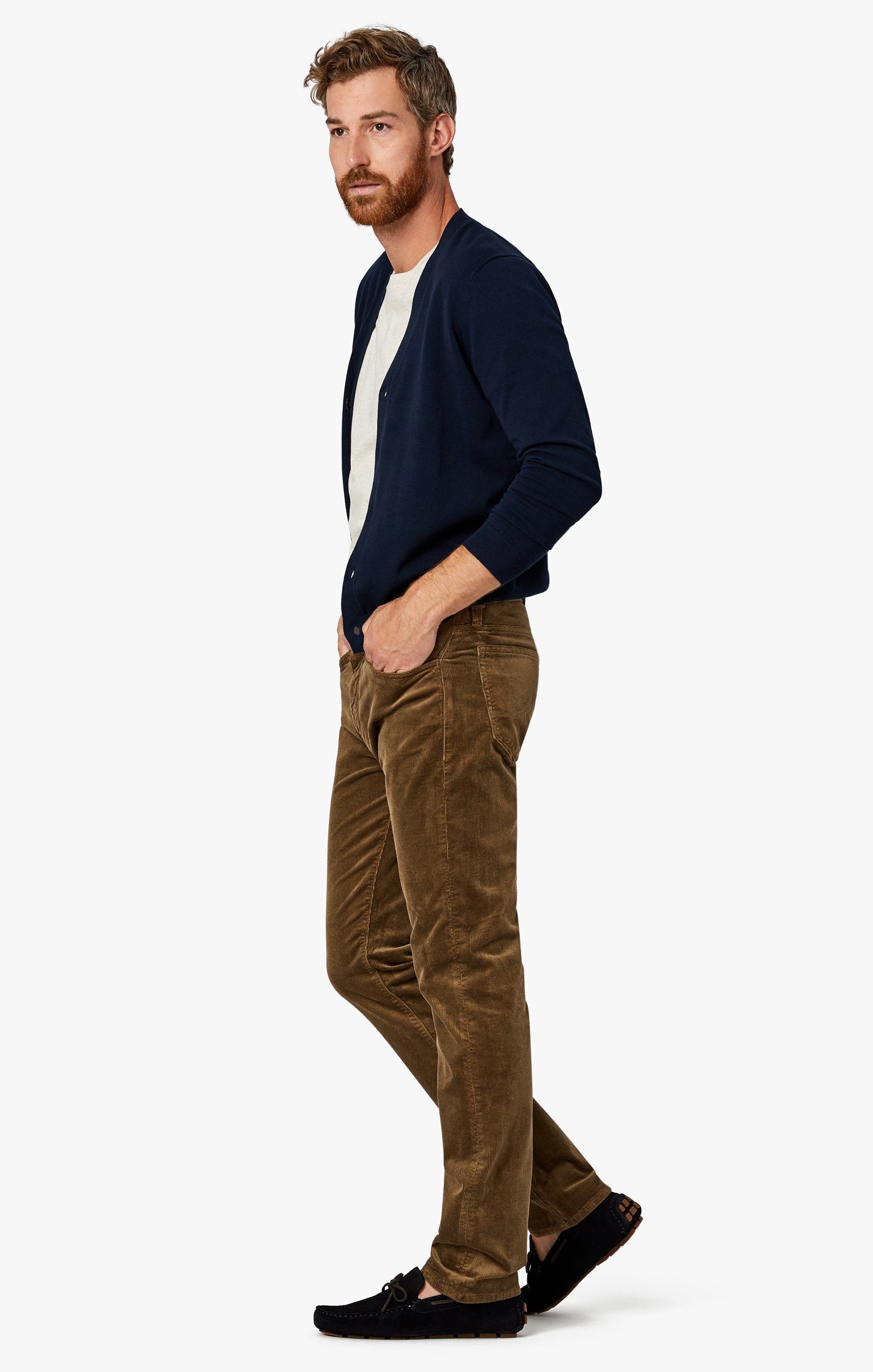 Charisma Relaxed Straight Pants in Tobacco Cord Image 6