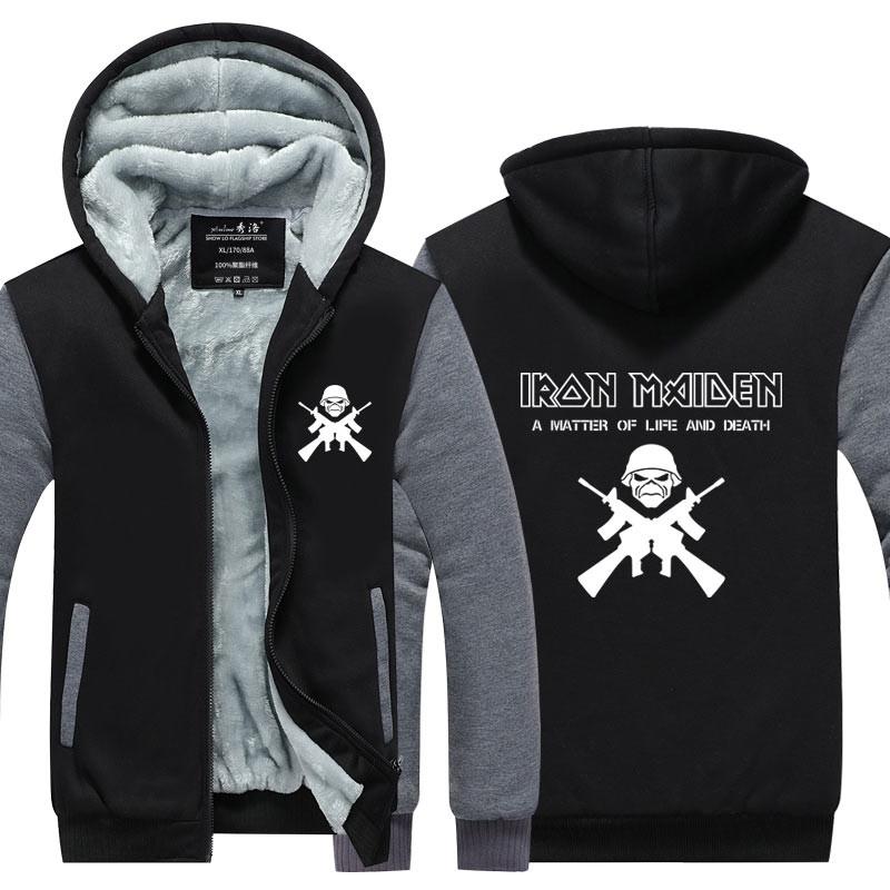 iron maiden zip up hoodie