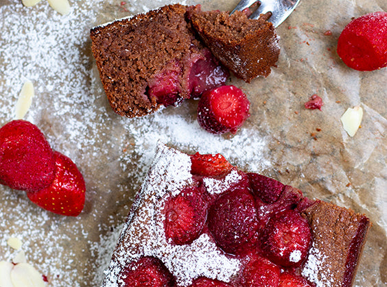 Traubenkernmehl Erdbeerkuchen Obstkuchen Kuchen Erdbeeren