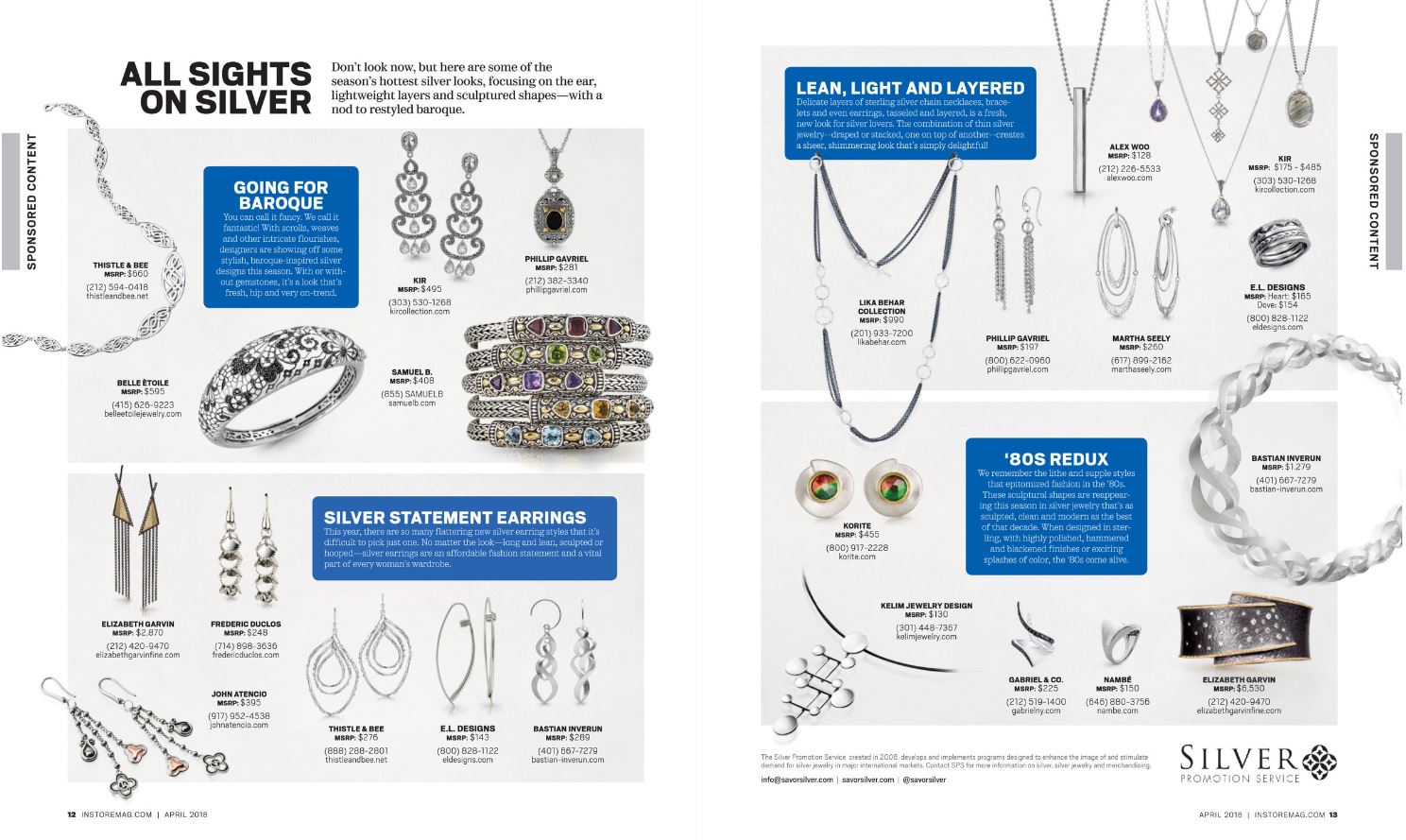 INSTORE Magazine, April 2018 issue, The Silver Promotion Service - All Sights on Silver