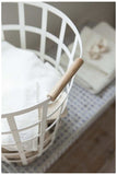 Yamazaki Round Laundry Basket, Father Rabbit Yamazaki Round Laundry Basket, Round Storage Basket, Laundry Basket, Father Rabbit Laundry Basket
