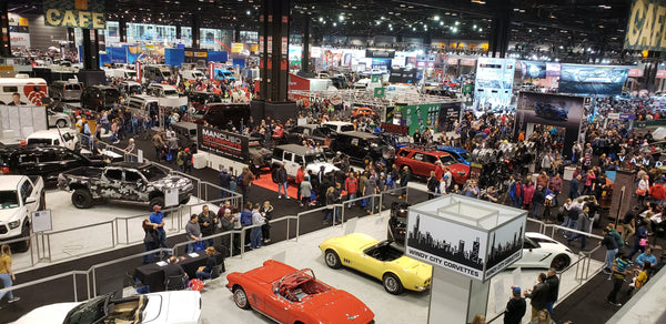 some classic cars at the 2019 chicago auto show